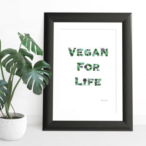 Vegan for life digital art print