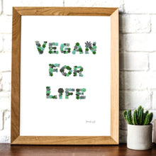 Load image into Gallery viewer, Vegan for life digital art print