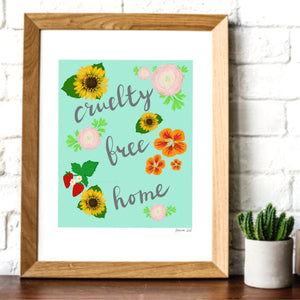 Cruelty free home digital art print