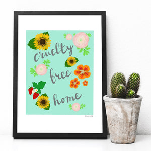 Cruelty free home digital art print