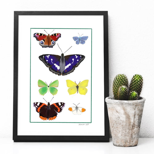Rainbow of butterflies digital print